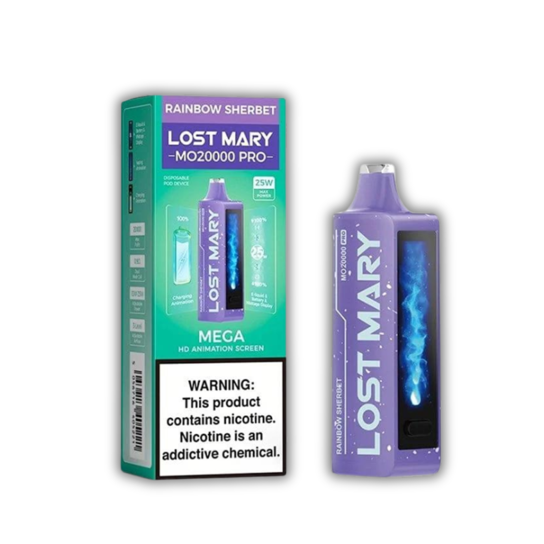 Lost Mary MO20000 Pro Disposable Vape - ED Design Rainbow Sherbet