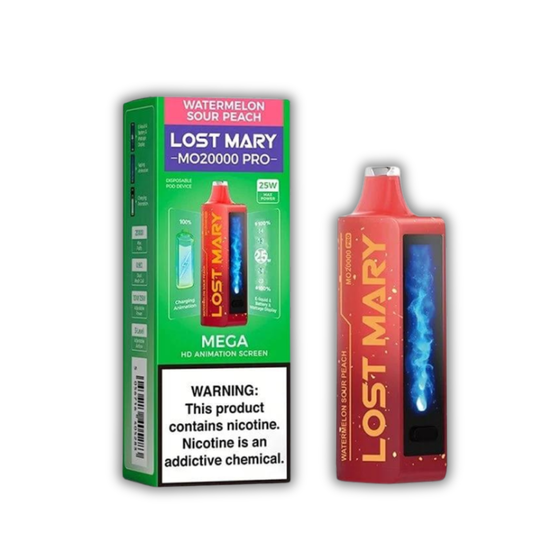 Lost Mary MO20000 Pro Disposable Vape - ED Design Watermelon Sour Peach